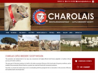 Charolais Cattle Breeders' Society<br><a href='http://www.charolais.co.za' target='_blank'><small>www.charolais.co.za</small></a>
