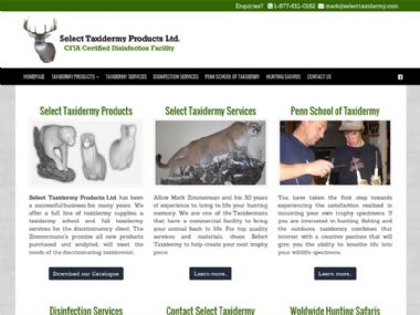 Select Taxidermy Products<br><a href='http://www.selecttaxidermy.com' target='_blank'><small>www.selecttaxidermy.com</small></a>